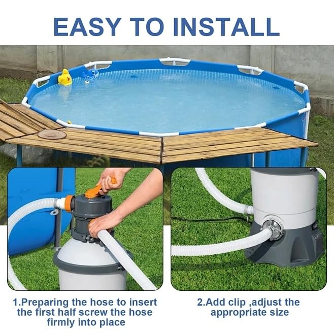 Pool Filter Pump Hose for Intex 59 inches x 1.25 inches, White