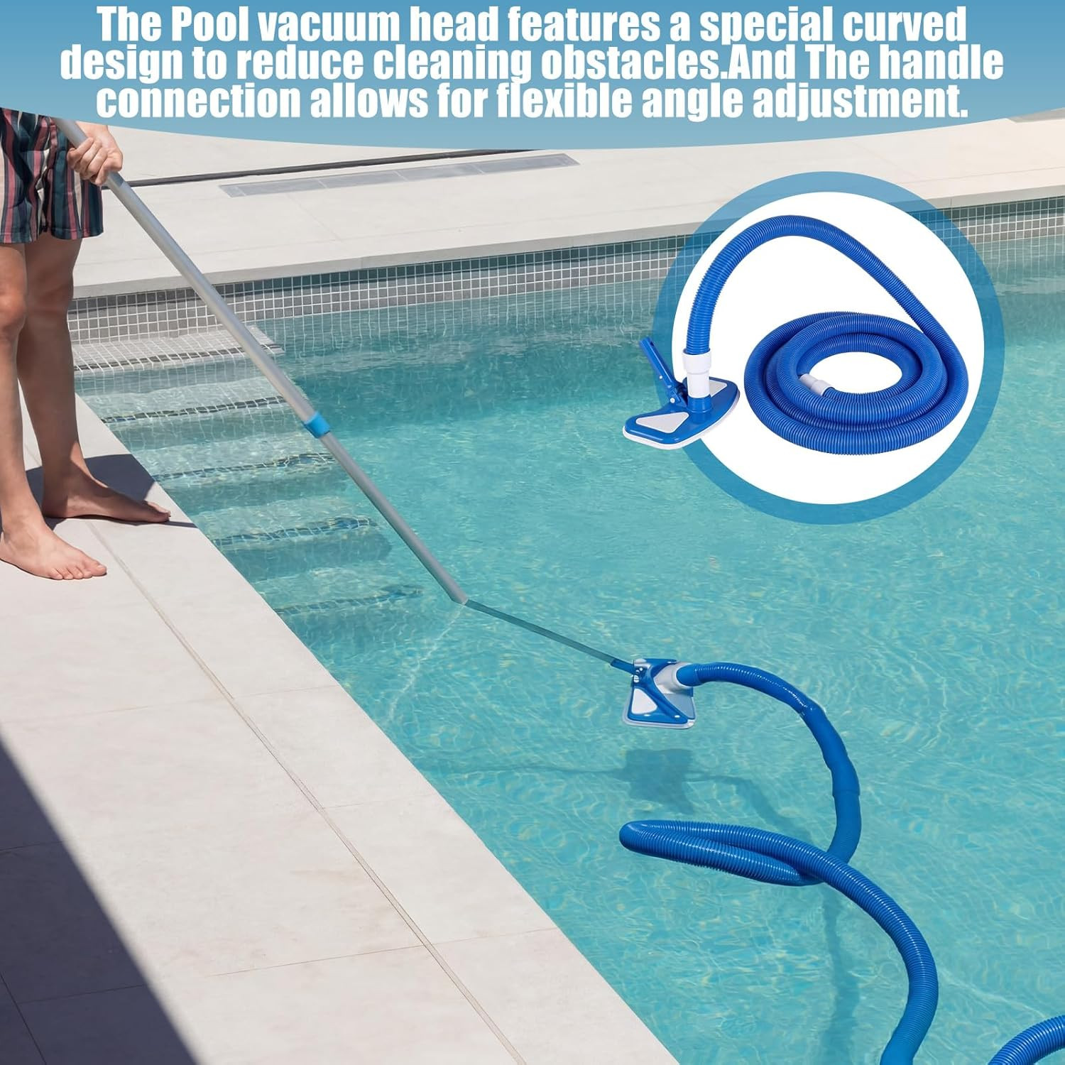 4 Pcs Pool Cleaning Kit 4-In-1 Maintenance Tools for Above Ground Pools