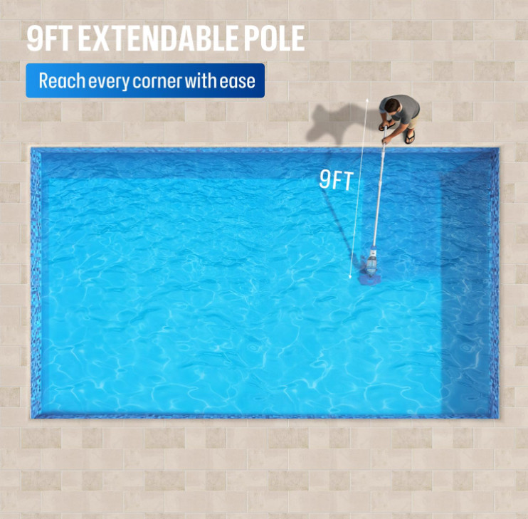 Aspiradora Inalámbrica para Piscina con Pértiga y Succión de 19 GPM, Nuevo