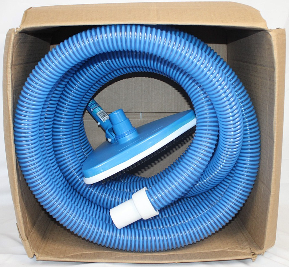 Spiral 35 ft x 1.5 in Diameter Universal Swimming Pool Vacuum Hose Weighted Head