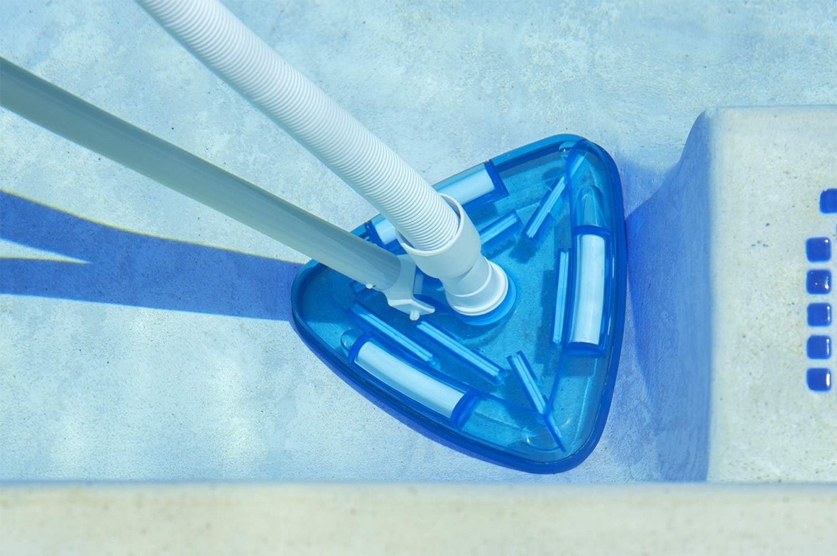 Poolmaster 27514 Clear View Transparent Weighted Triangle Vinyl Liner Swimming..