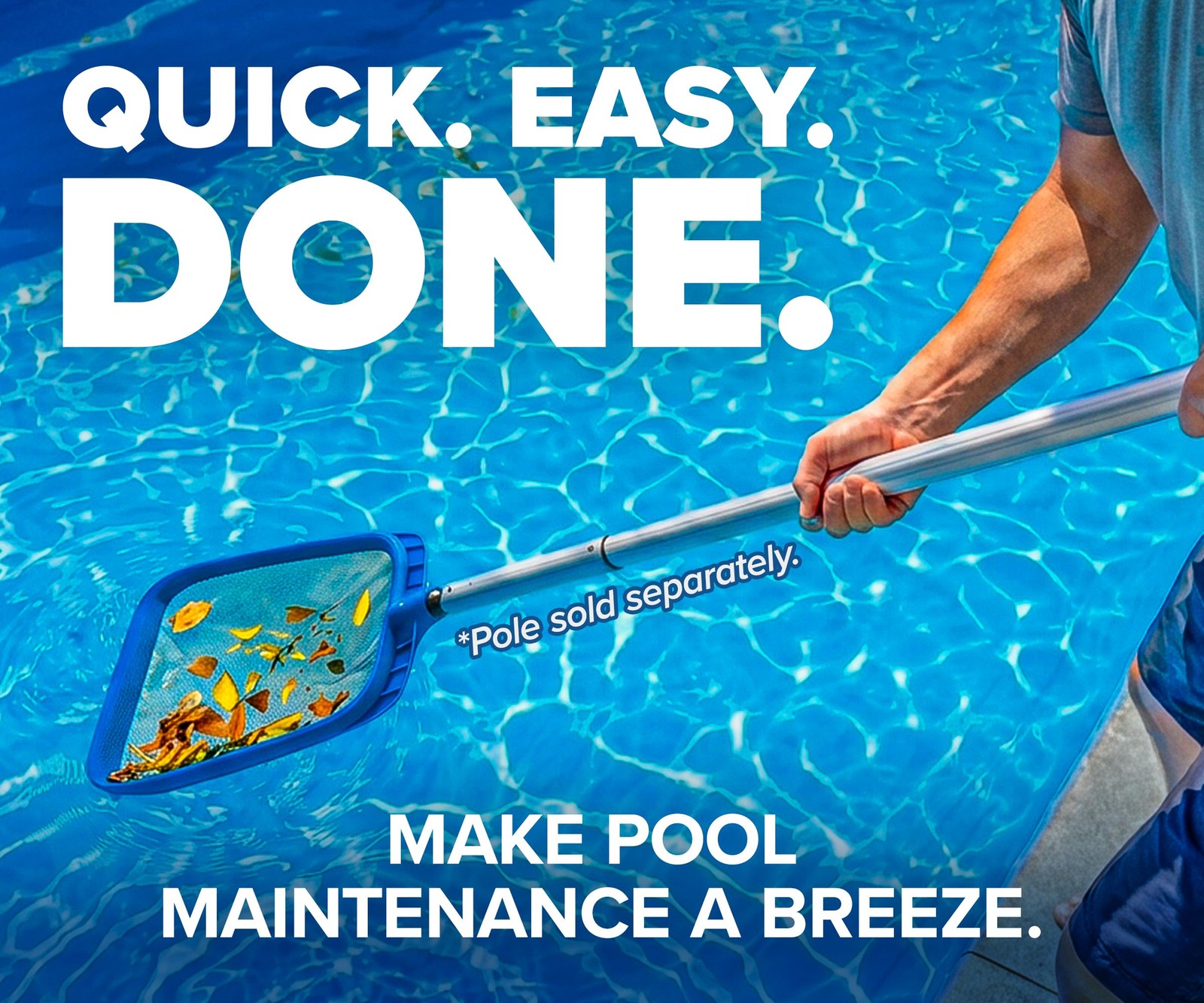 Pool Leaf Skimmer Net for Cleaning // Heavy Duty Pool Leaf Skimmer Attachment…