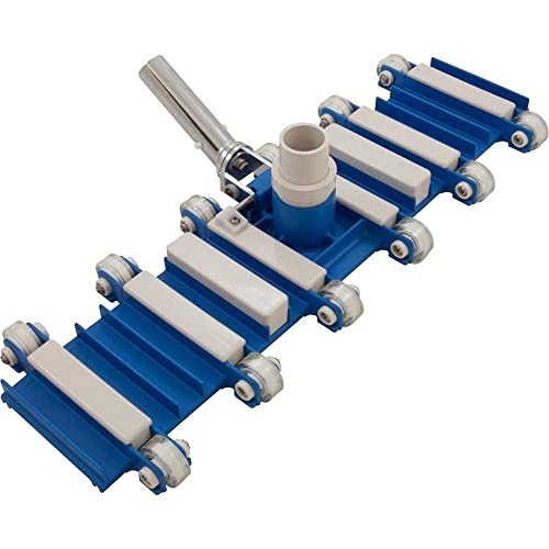 Pool Vacuum Head 14 Inch Suction Powered Adjustable Wheels Hose Swivel