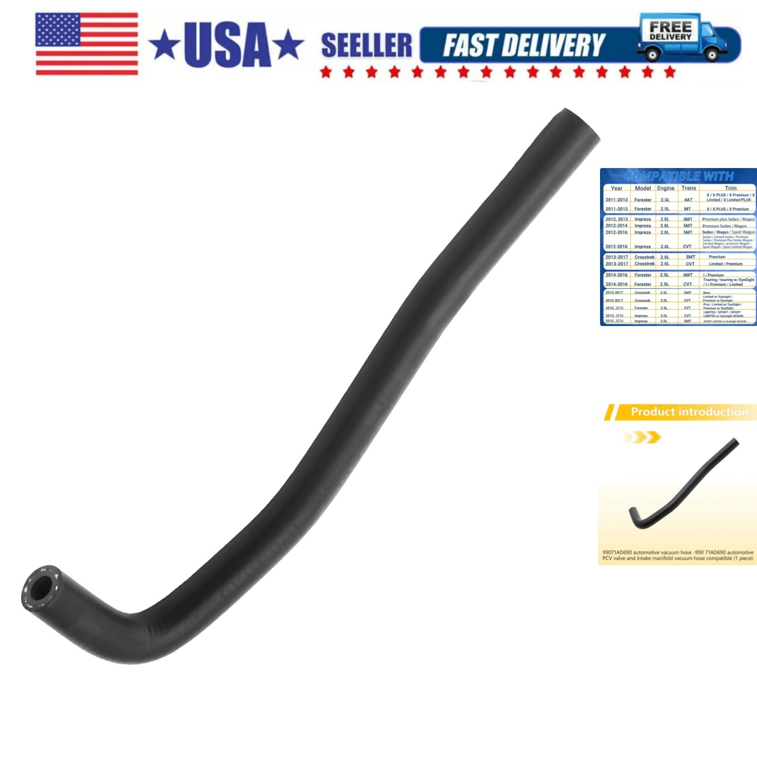 99071AD690 Automotive Vacuum Hose PCV Valve Hose for Subaru Forester 2.5L 201…
