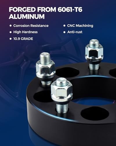 4×156 ATV Wheel Spacers,1 inch Black 4×156 -131mm -M12x1.5 -1 inch thick -4Pcs
