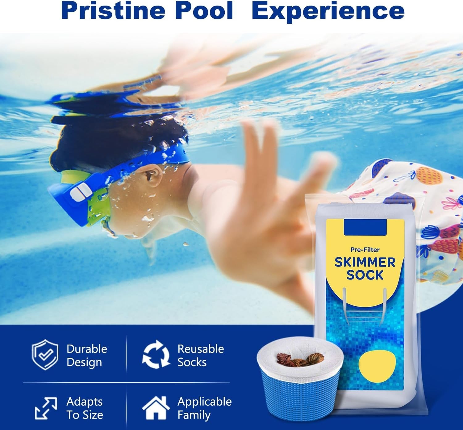 40 Pack Pool Skimmer Socks Fine Mesh Filter Basket Socks Free Shipping
