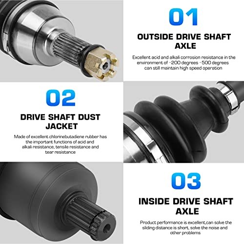 Front Left/Right CV Axle Shaft Fits for Polaris RZR 4 800/ RZR 2 pcs Front Axle