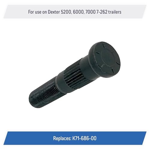Press-In Wheel Studs 1/2&Prime;-20 x 2.70&Prime; Replacement for Dexter 5200, 6000 7000,