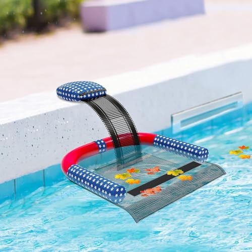 Animal Saving Escape Ramp with Pool Surface Skimmer Catcher, American Flag