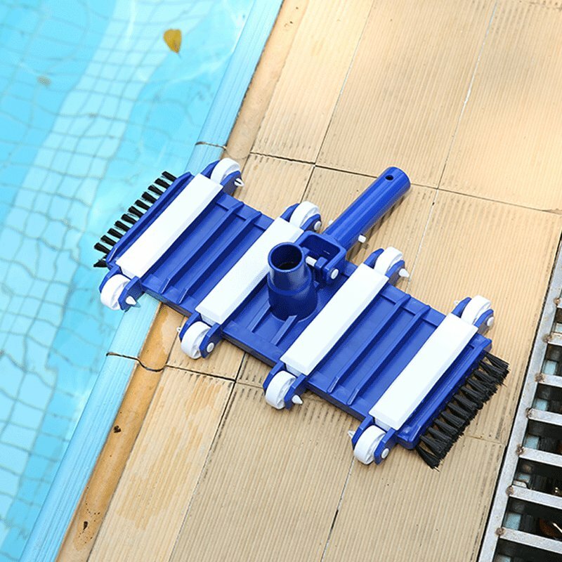 14&Prime; Weighted Flexible Concrete Swimming Pool Vacuum Head with Brush US SUPPLY