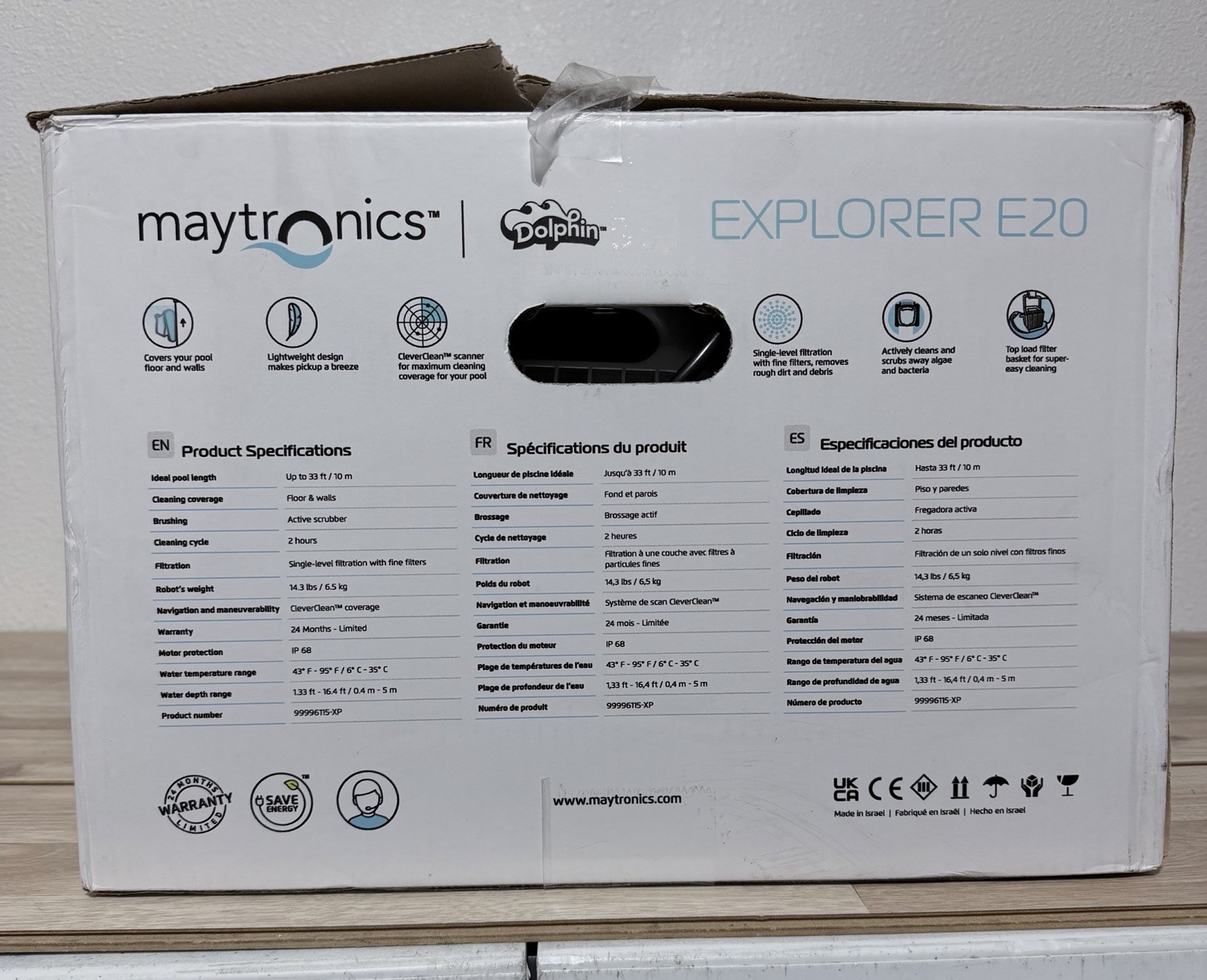 Dolphin Explorer E20 Robotic Pool Cleaner Black/White Maytronics