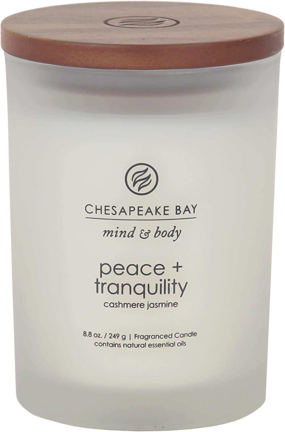 Scented Candle Peace + Tranquility (Cashmere Jasmine) Medium Jar Home Décor