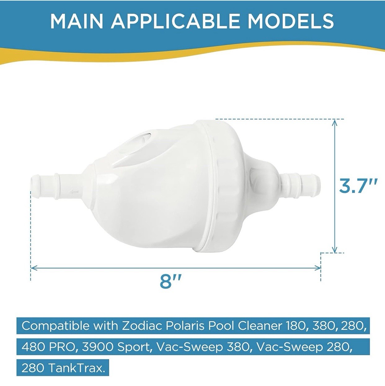 G52 Polaris Pool 380 Cleaner Backup Valve For Pool Cleaner 180,280,380,480,3900