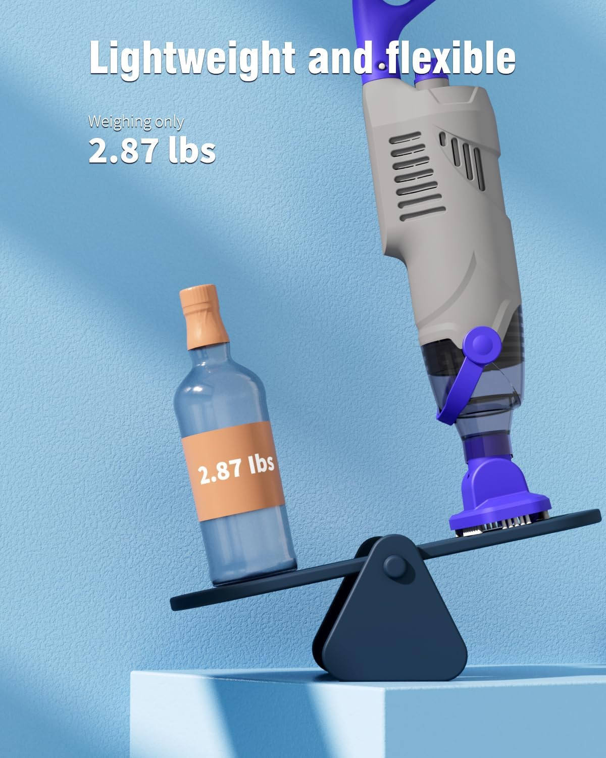 (2026 Upgrade) Little Shark Cordless Pool Vacuum, 60W Motor, 18 GPM Strong Sucti