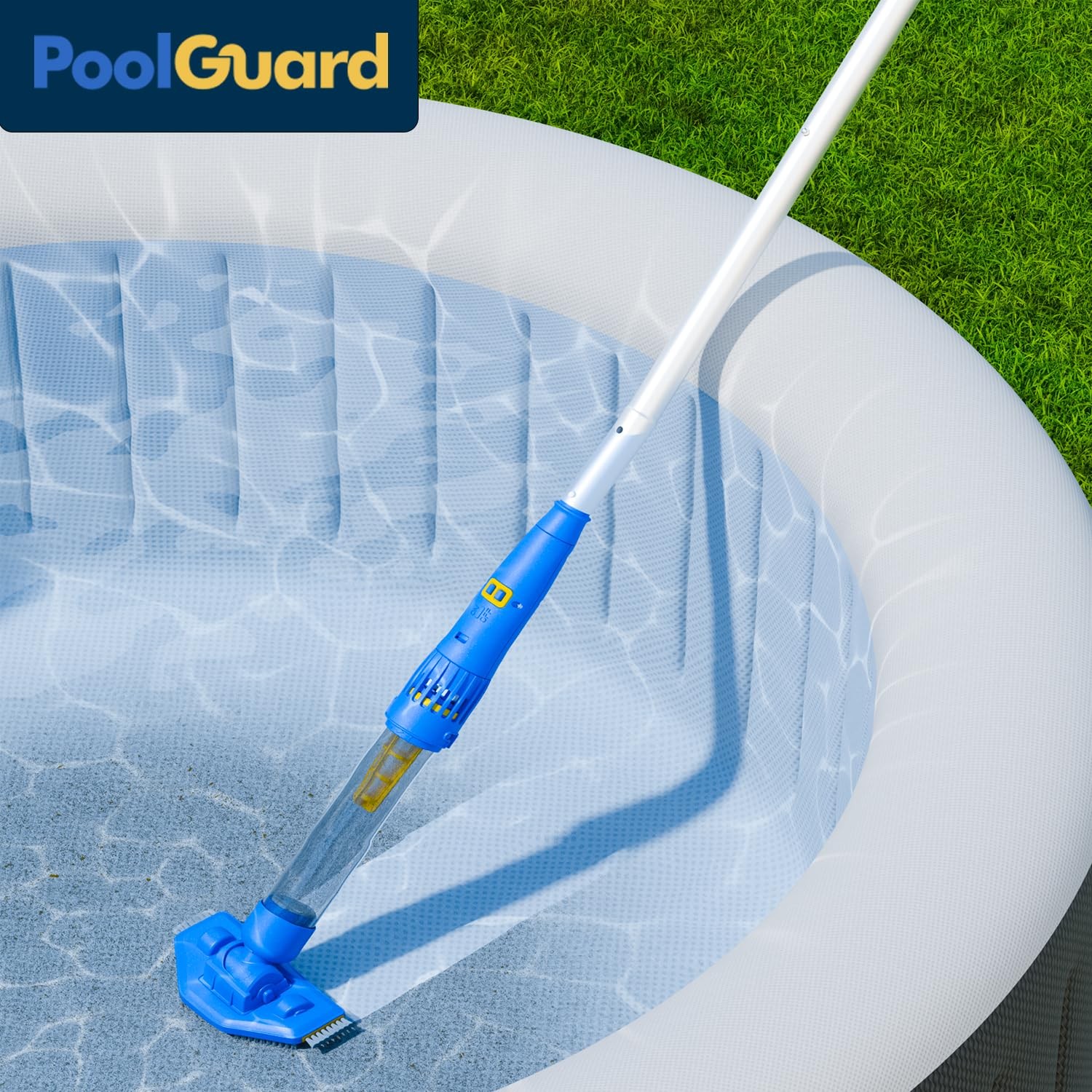Cordless Pool Vacuum with Strong Suction, Rechargeable Handheld Navy Blue