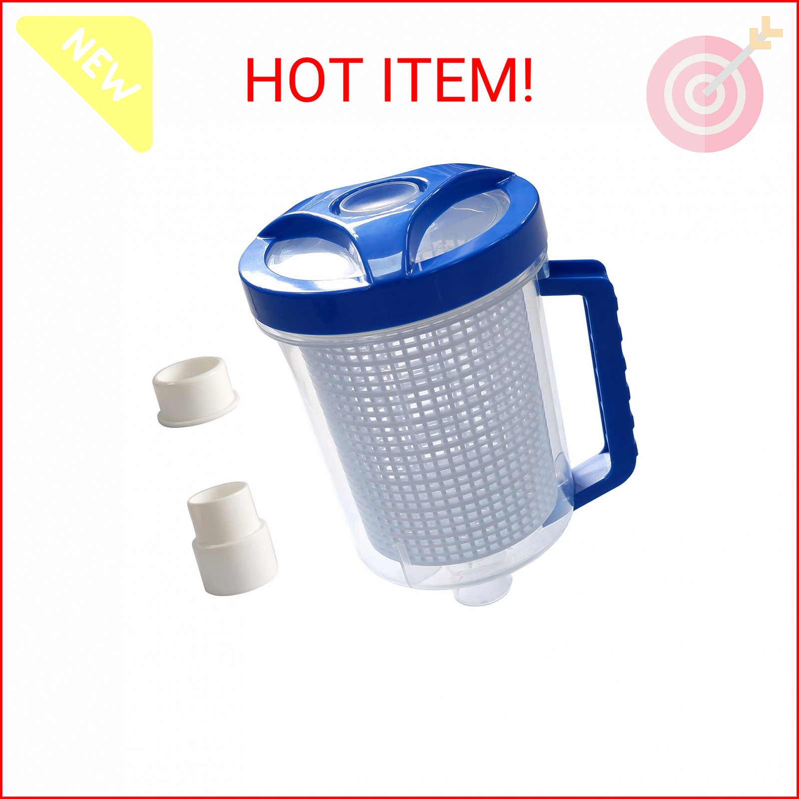 PoolSupplyTown Upgraded W560 Inline Pool Leaf Canister/Leaf Catcher/Leaf Trap wi