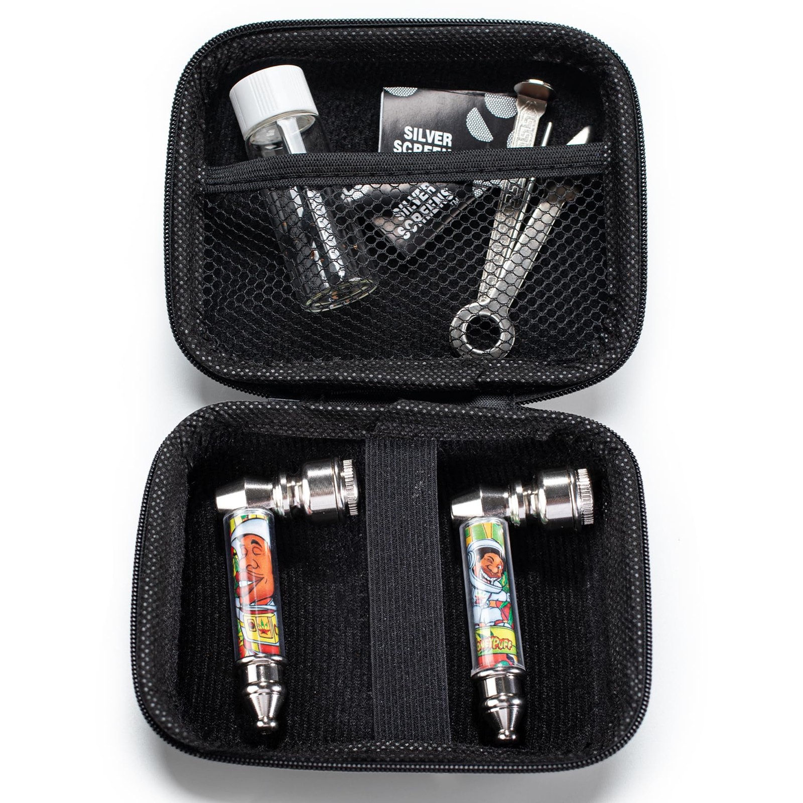 SPIPER Tobacco Pipe Set –Portable Travel Kit with Bottle, Steel Metal