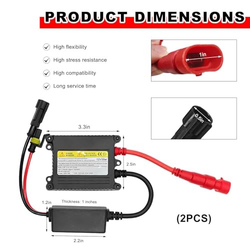 2PCS DC 12V Xenon HID Ballast, Ultrathin HID Ballast Control Unit 35W