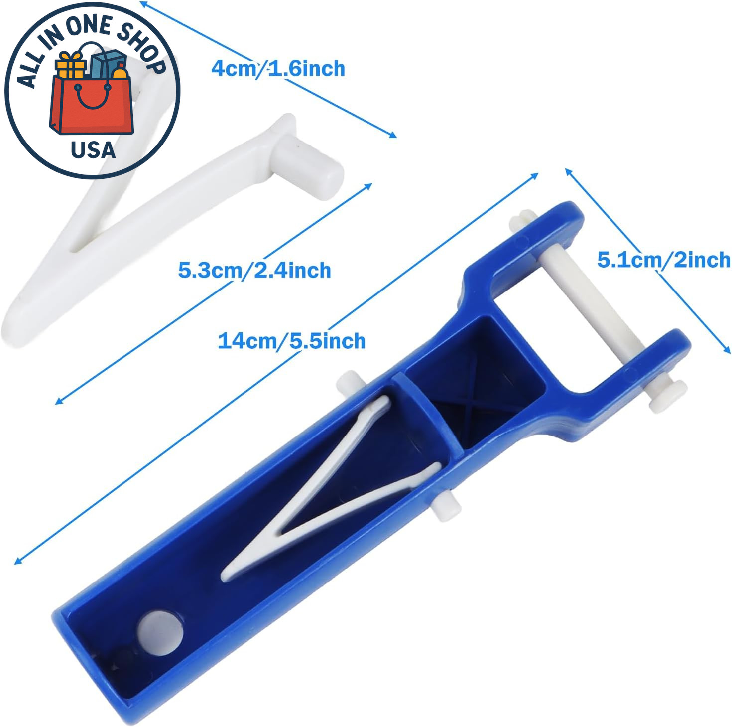 Pool Vacuum Head Handle Replacement Parts with V-Clip & Pin – 2 Pack