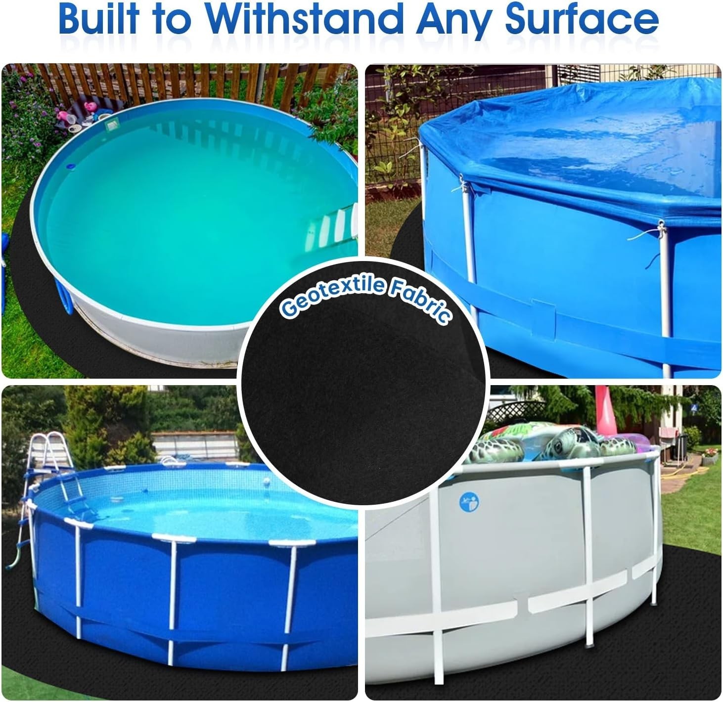 Geotextile Fabric Pool Pad 24ft Durable Under Liner Solution for Grass Free Area