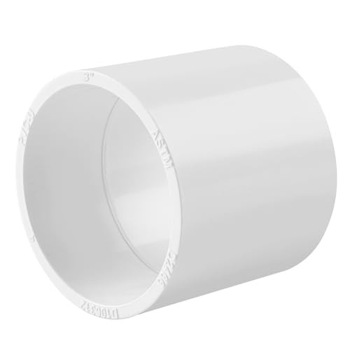 Cinsda 3 Inch SCH40 PVC Pipe Coupling Adapter, Heavy Duty UPVC 3 Inch-1 Pack