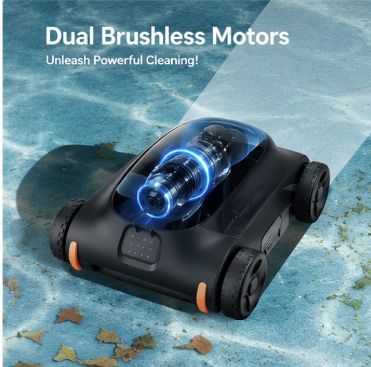 Cordless Pool Vacuum Robot Smart Navigation Auto Dock 2150 Sq Ft In-Ground Clean