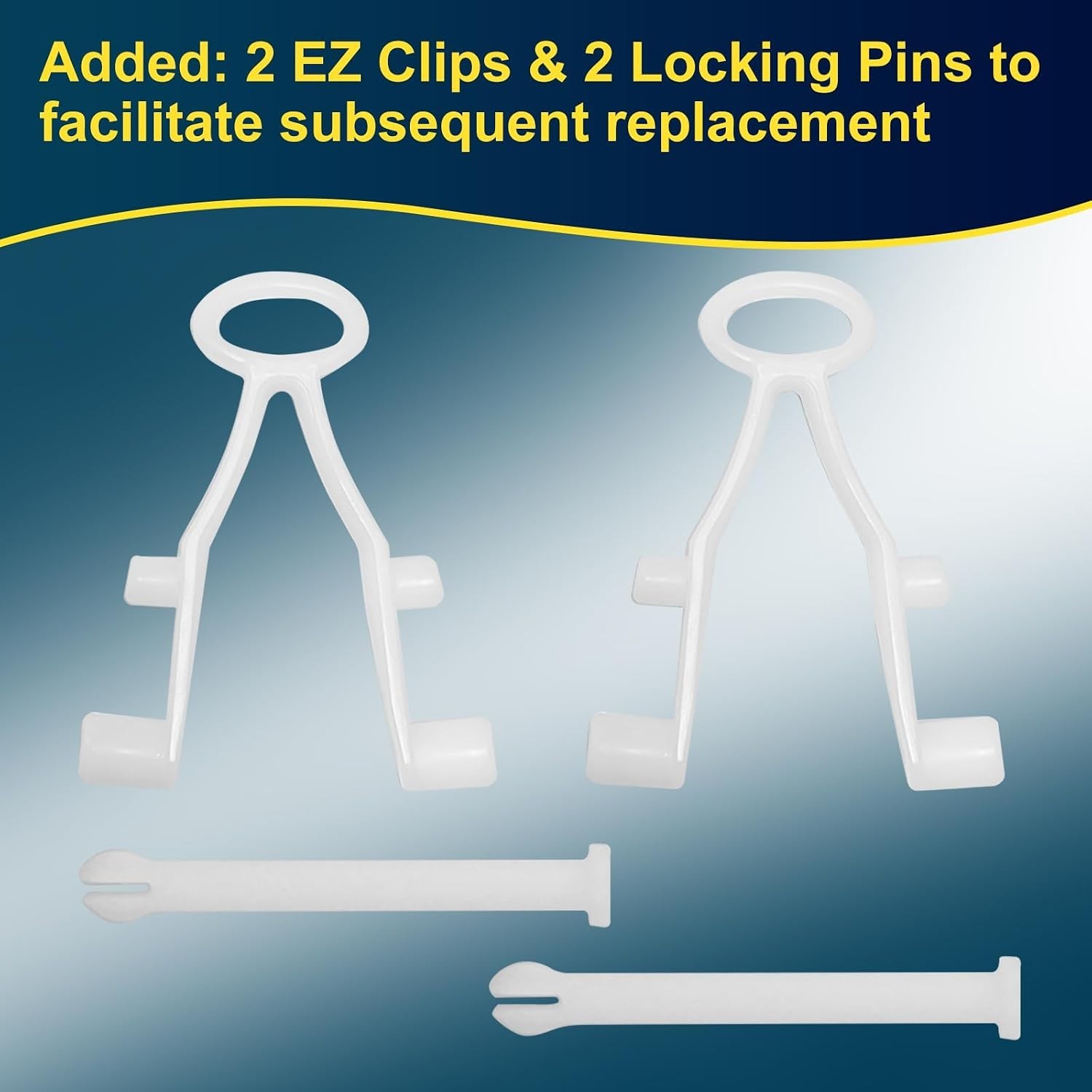 2Pcs Pool Vacuum Head Handle Replacement Parts with EZ Clip and Pin Set, Suit…