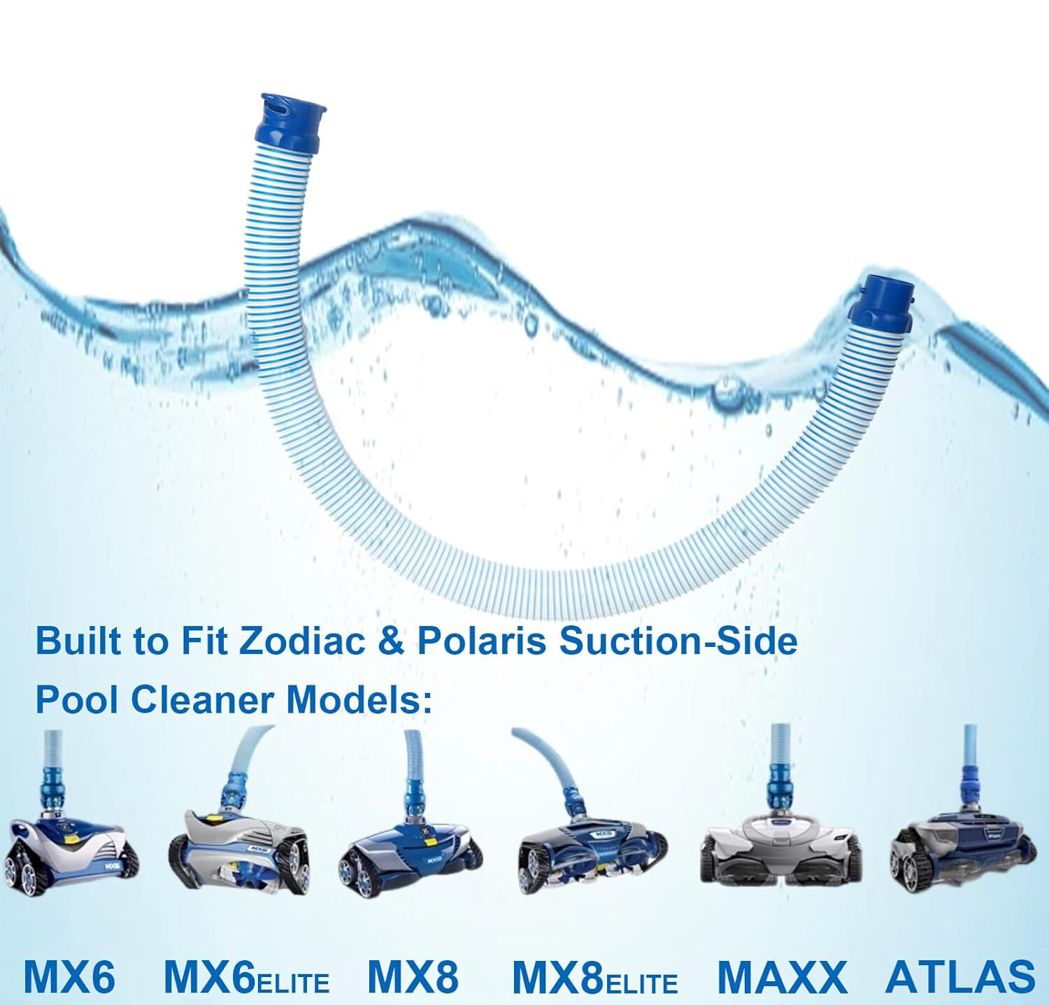 14 Pack 39 Inch Pool Vacuum Hose Twist Lock Hose for Zodiac Baracuda MX6 MX8