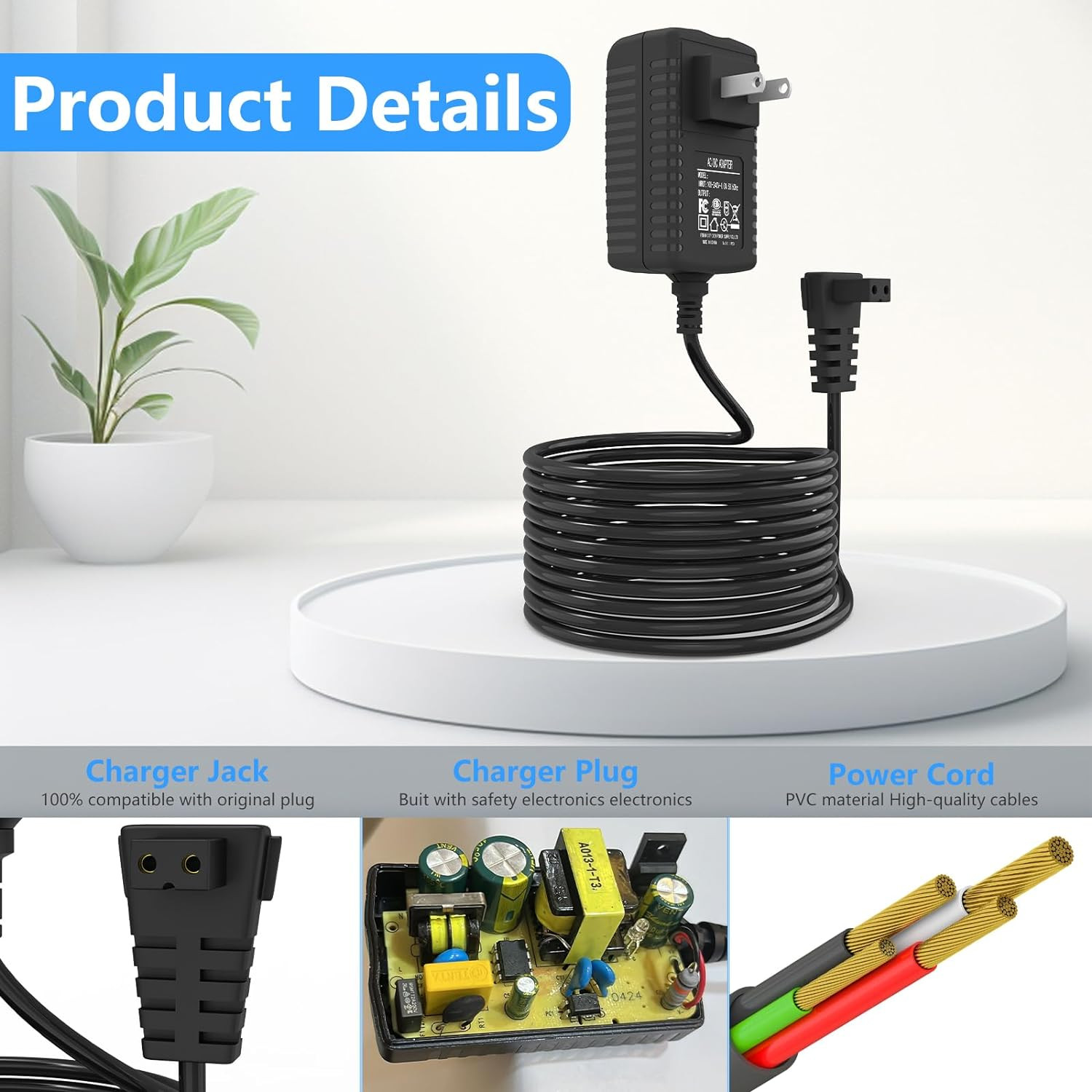 12.6V Charger for AIPER Cordless Robotic Pool Cleaner Compatible with AIPER Seag