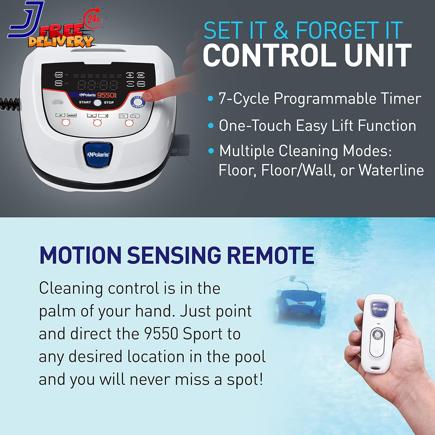 Polaris 9550 Sport Robotic Pool Cleaner Automatic Vacuum for Inground Pools