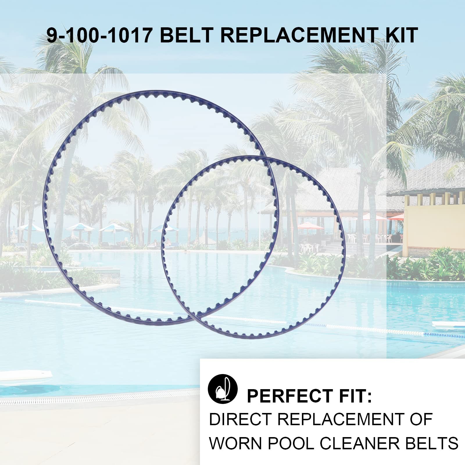 Mifyca 360/380 Pool Cleaner Belts Replacement Kit 9-100-1017 Small and Blue