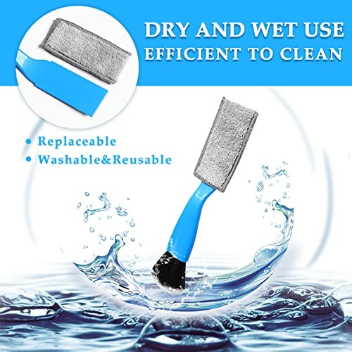 Ziciner Blue Double Head Brush for Car Clean – Soft Auto Interior – 1 Pc