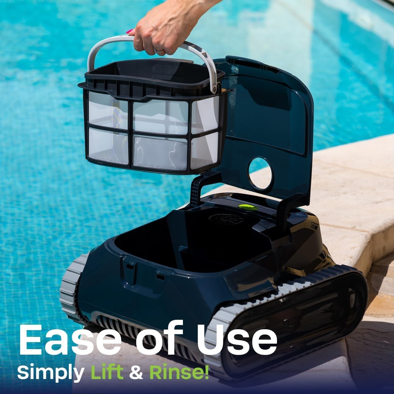 BWT ES Echo Cordless Robotic Pool Cleaner 4,000 GPH Suction 3 Hour Runtime