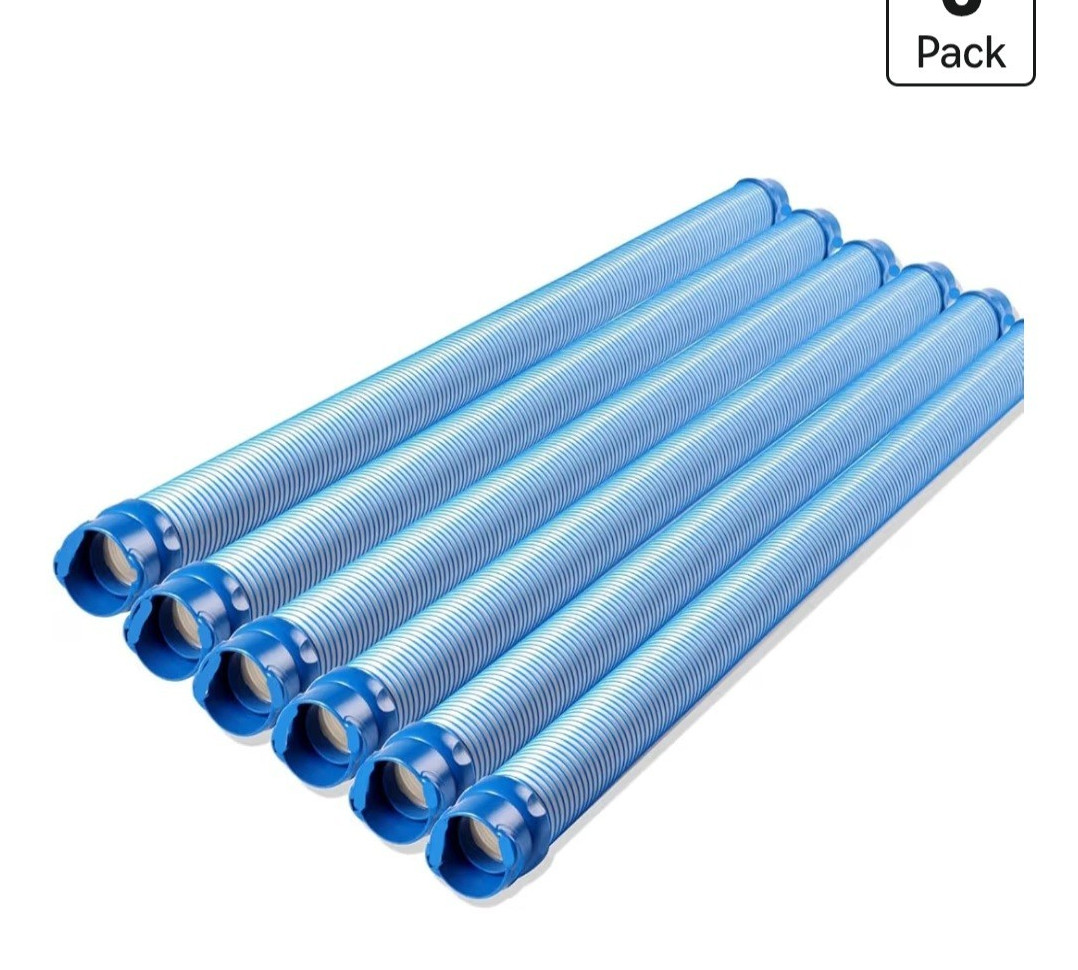 CRUSHONYOU Pool Cleaner Hose 6 Pack 39in 1-1/2in ID Blue EVA/PE