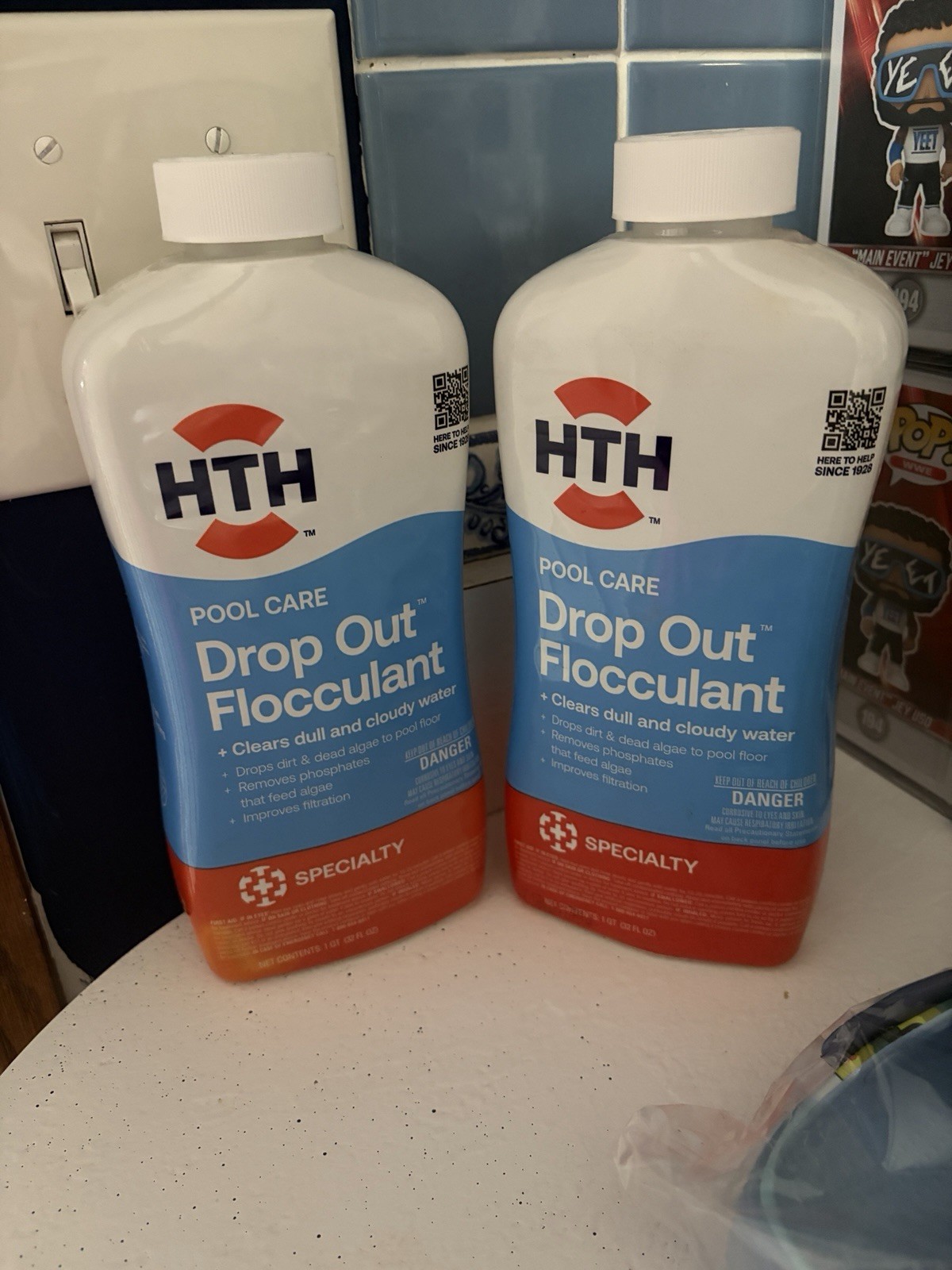 HTH Pool Care Drop Out Flocculant for Swimming Pools, 32 oz. – Set Of 2