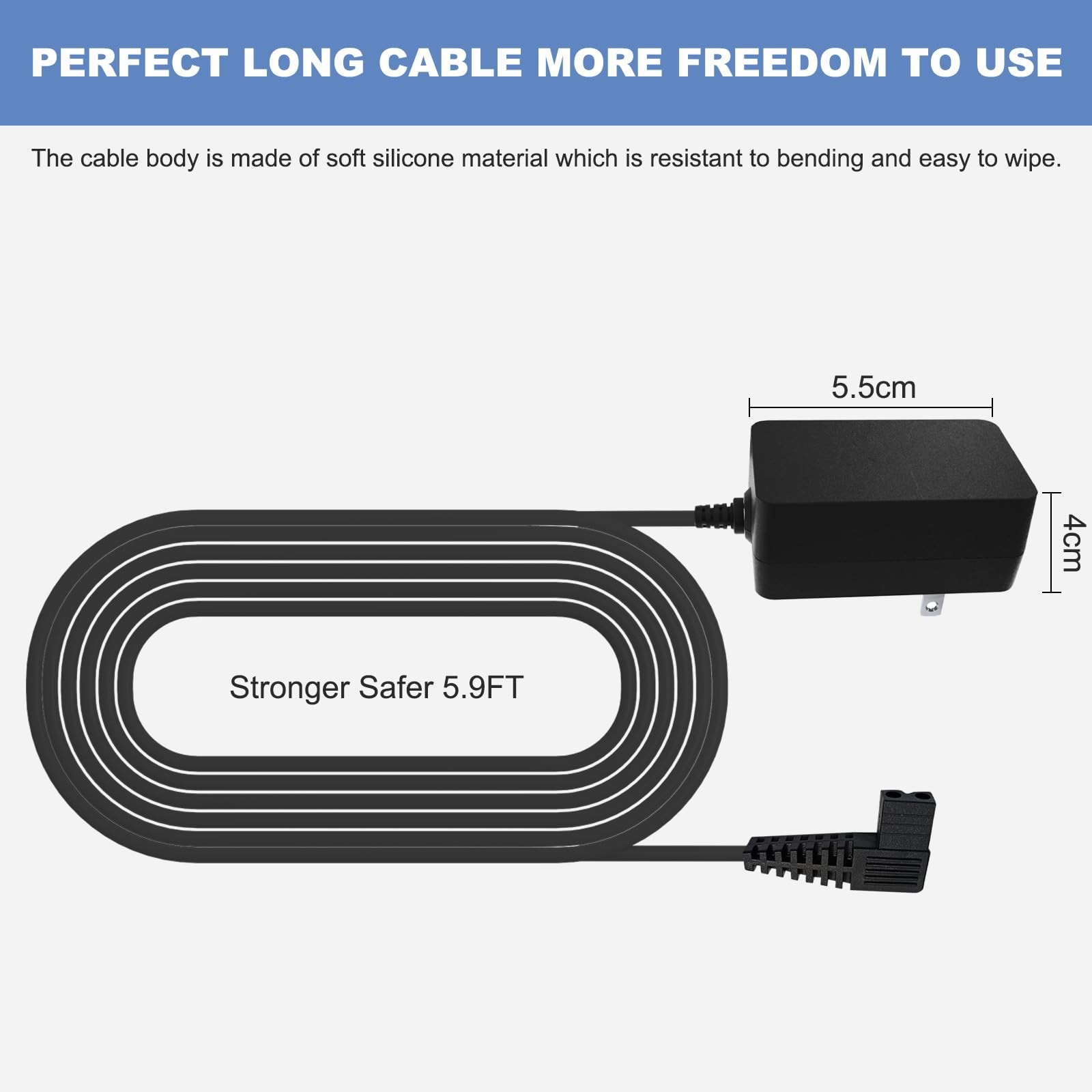 Charger Cord for Osprey 300 Pro Compatible with WYBOT C1 Osprey300Pro black