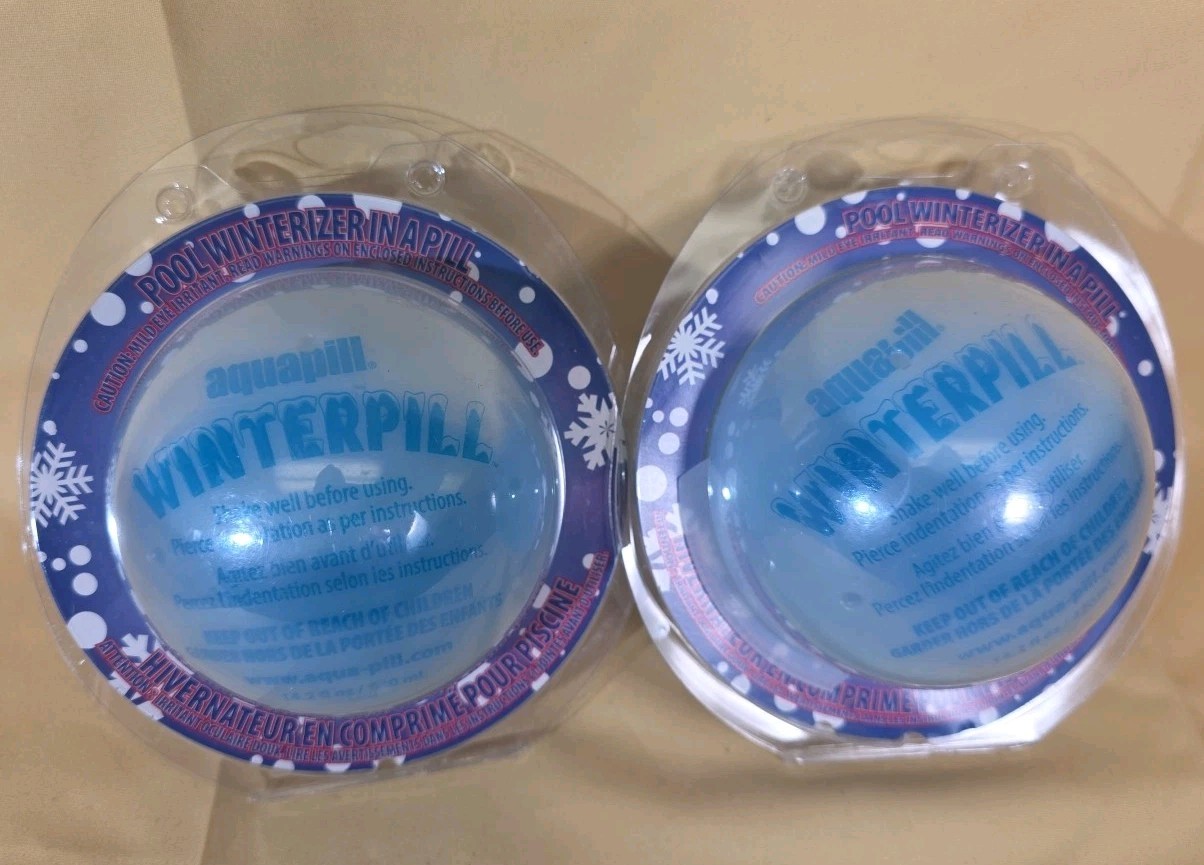 AquaPill WinterPill 2-Pack, All-In-One Pool Winterizer Ball, AP71, 30K Gal, New!