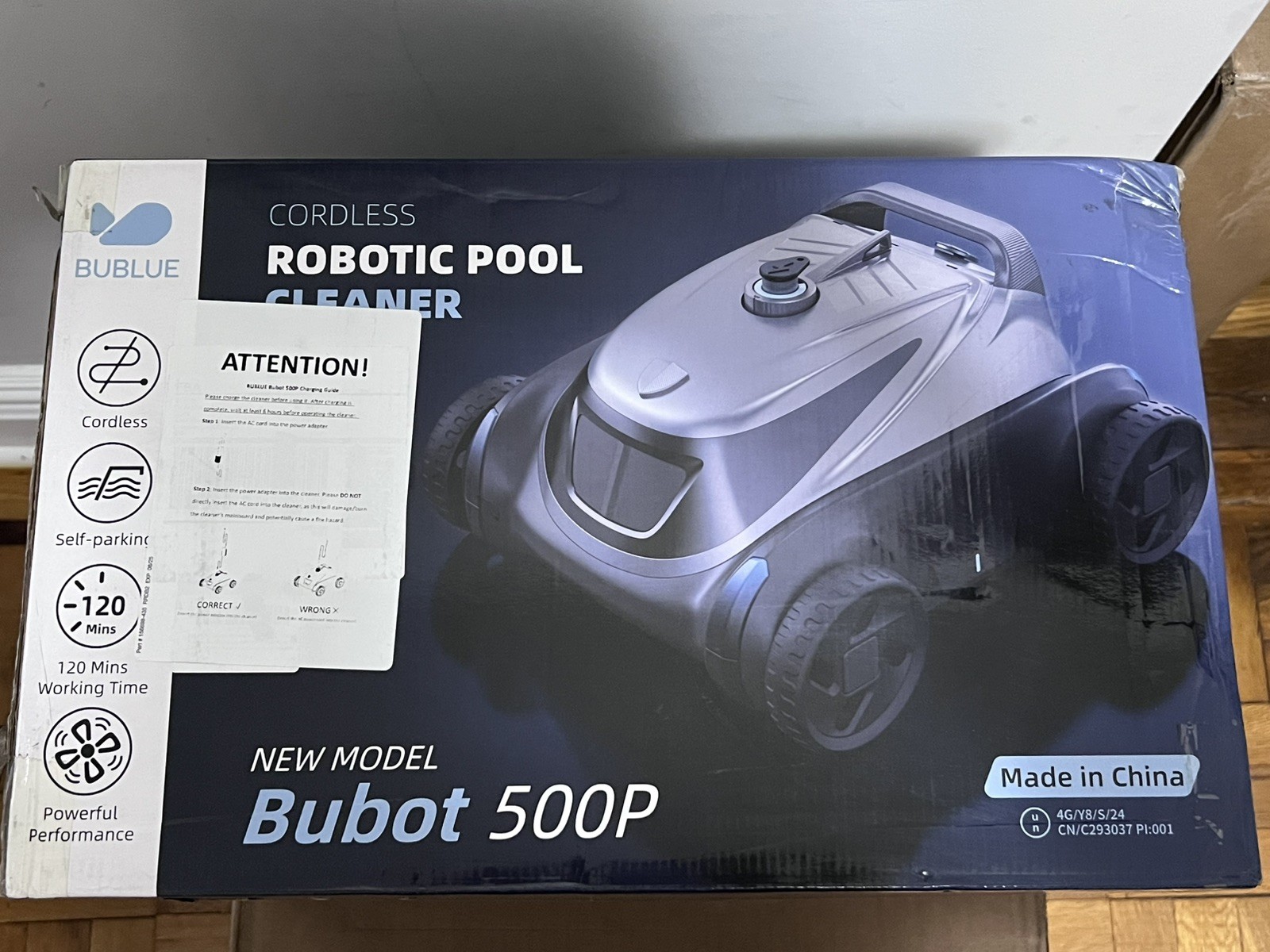 Bubot 500P Cordless Robotic Pool Cleaner, Dual Motors, DirtLock 2.0, Self-Parkin