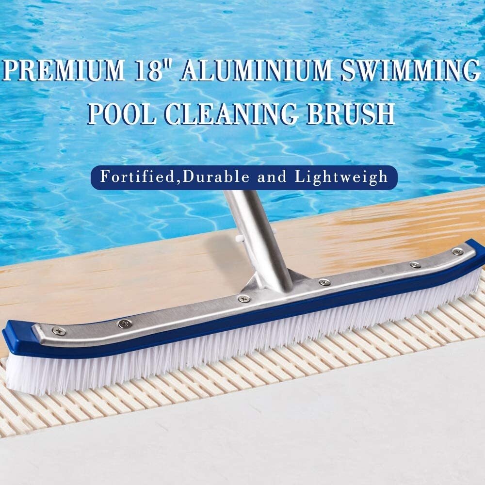 NEW 18&Prime; Curved Wall Floor Brush for In/Above Ground Swimming Pool [Brush Only]