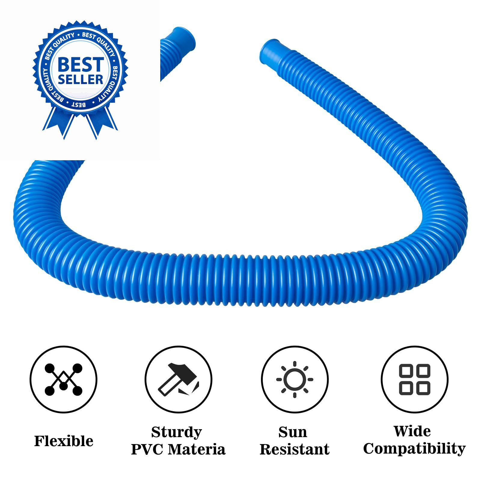 ownwhim Pool Pump Hoses for Above Ground – 1.25 x 41 41 inches, Blue