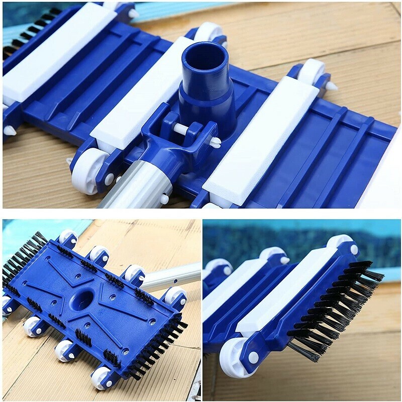 In-Ground & Above Ground Swimming Pool Weighted Vacuum Head w/ Side Brushes