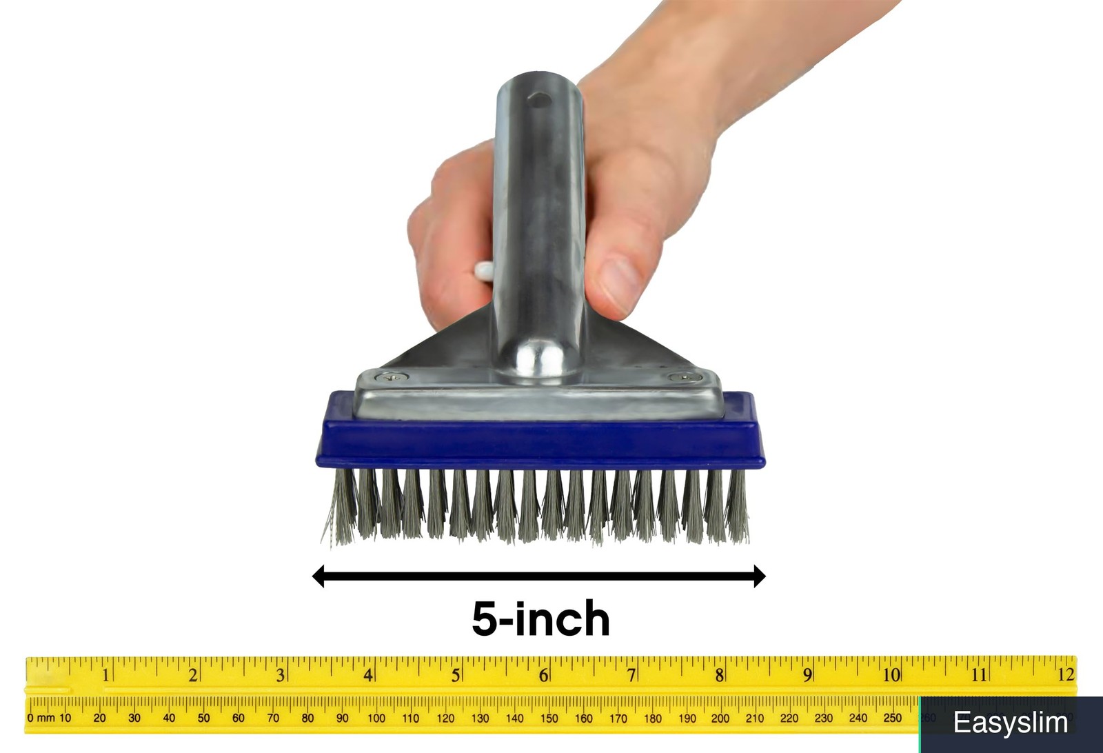 Pool Algae Detail Brush 5 Inch Stainless Steel Aluminum Heavy Duty