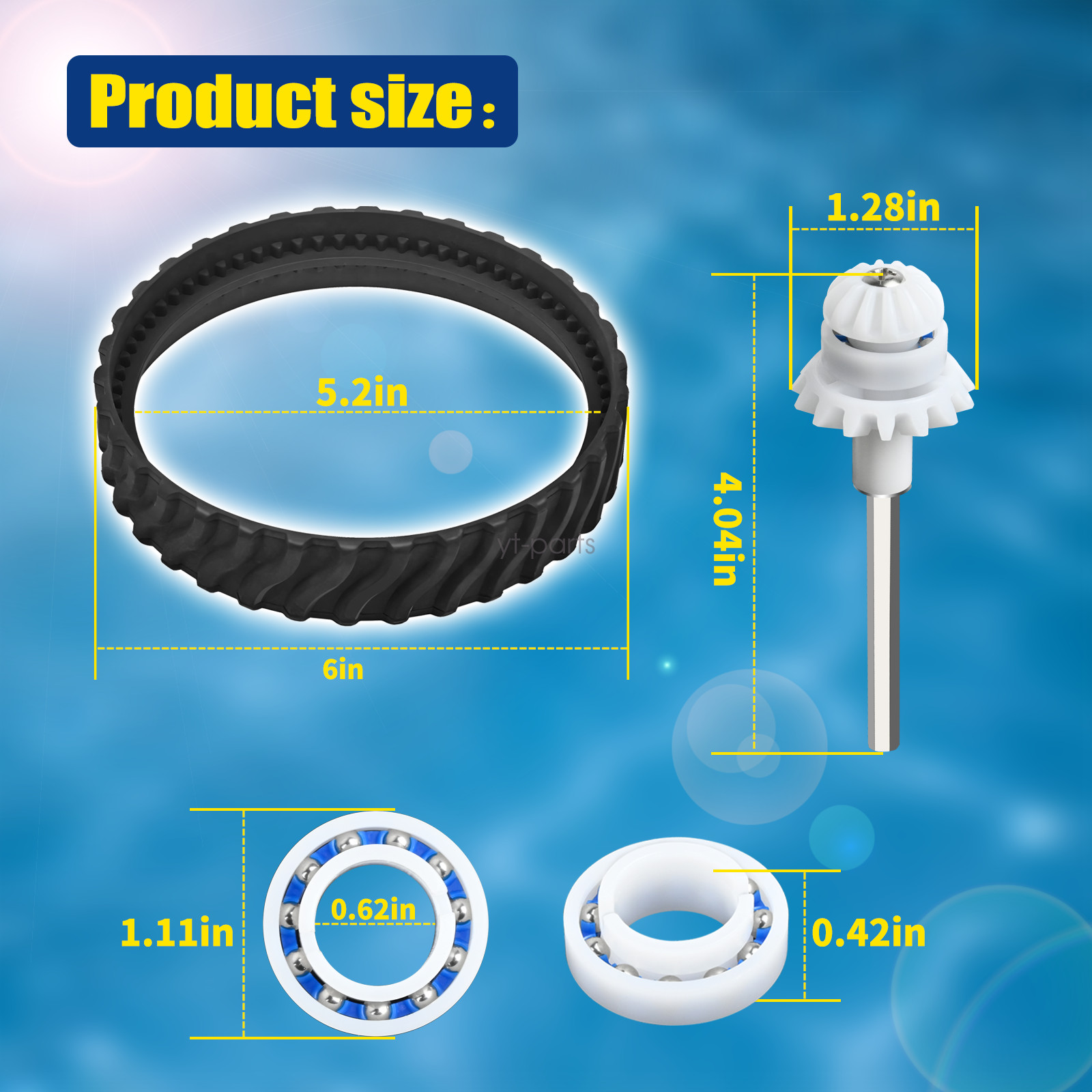 R0525100 &R0526100 For Baracuda Zodiac MX8 MX6 Track&Shaft&bearing Accessories