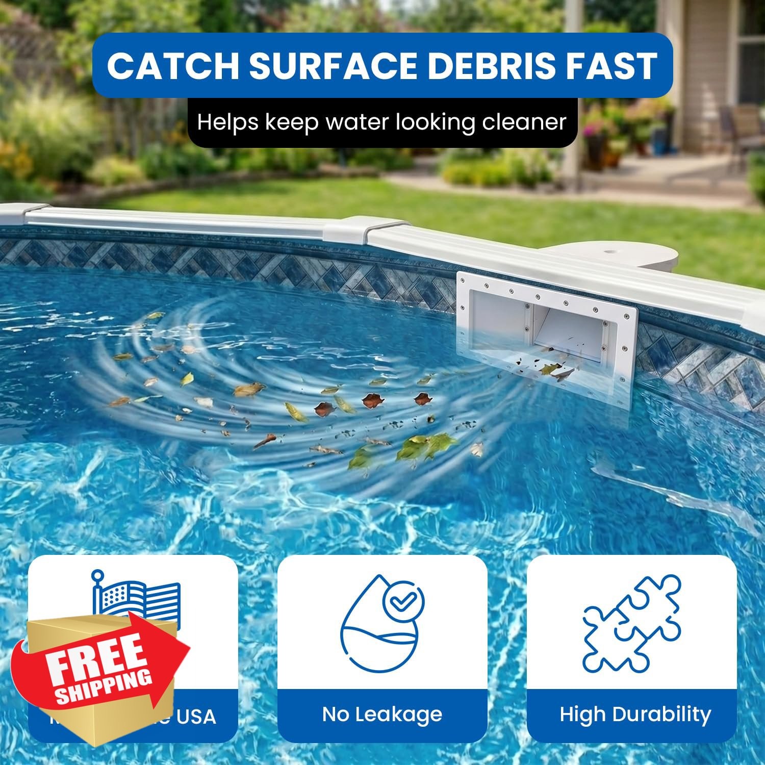 JED Pool Tools Wide-Mouth Skimmer