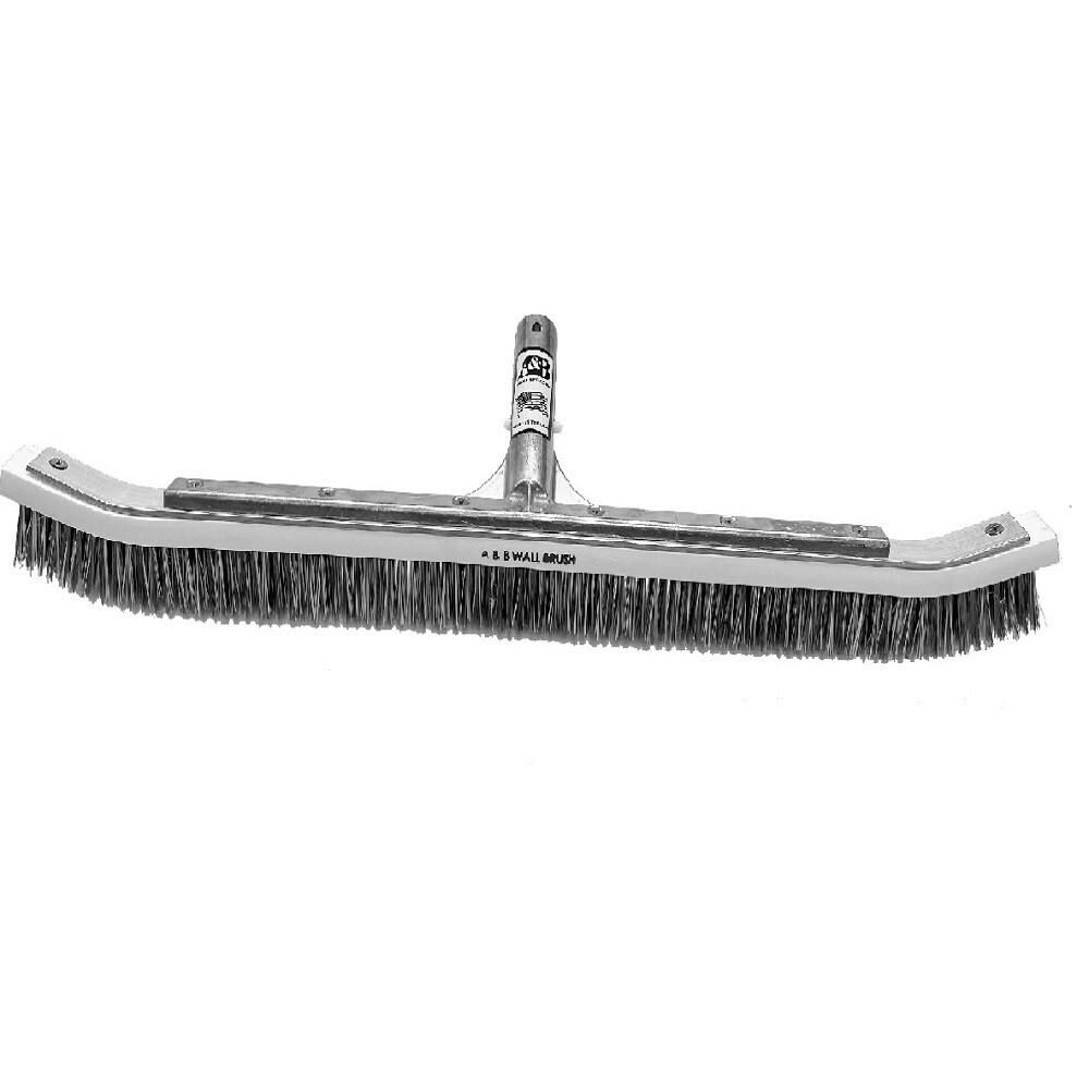 A & B 24&Prime; Commercial Curved Combination Wall Brush for Swimming Pool | 3024