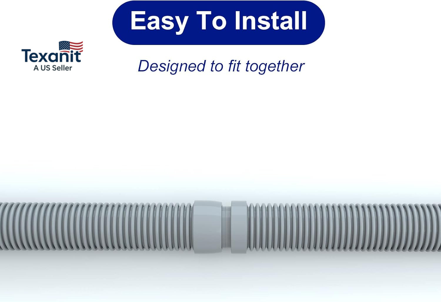 Professional Swimming Pool Vacuum Cleaner Hose -1.5” 8 Piece Hoses for Pool Vacu