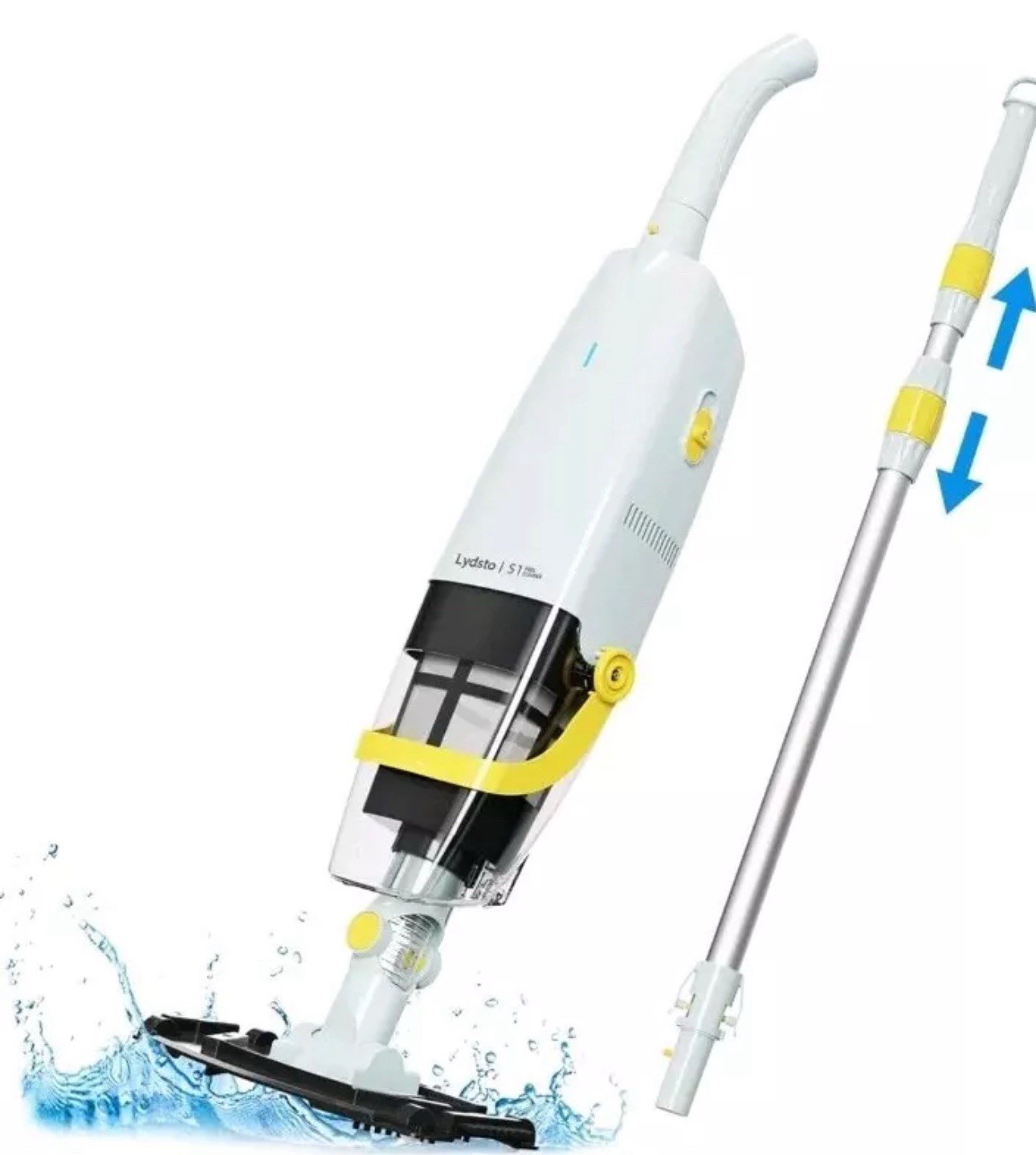 Lydsto Cordless Handheld Pool Vacuum with Telescopic Pole, Cordless Model S1