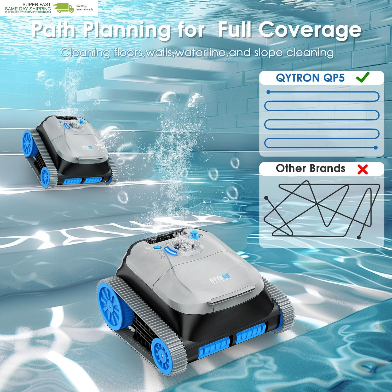 Cordless Pool Vacuum for Inground Pools, Dual-Motor Turbine System, Robotic Pool