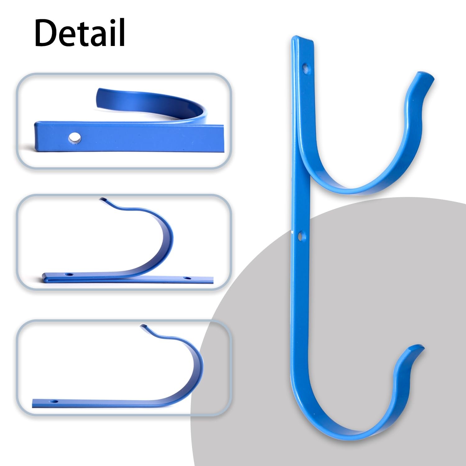 4 PCS Set Pool Pole Hangers Heavy Duty Blue Aluminium Holder Hooks with Screw…