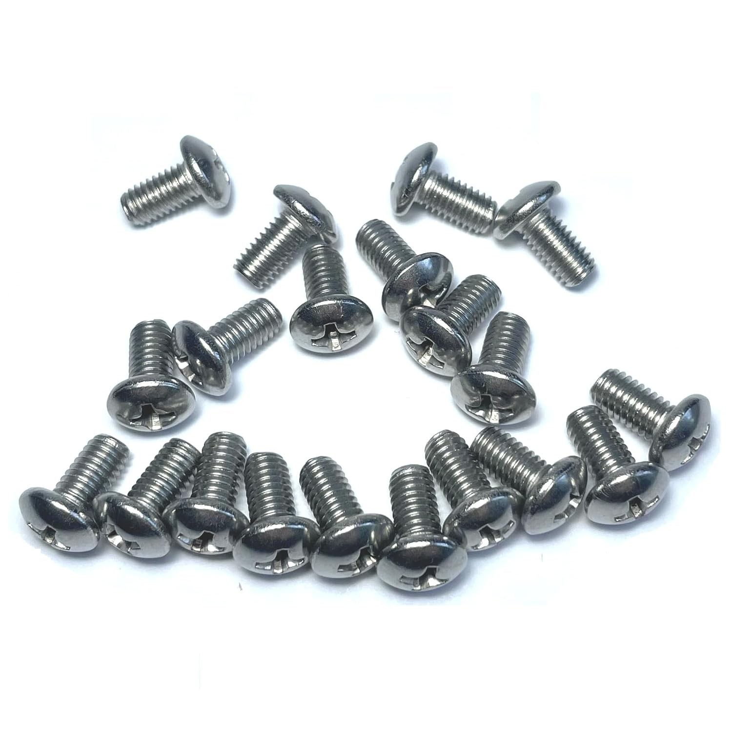20-Pack 10-32 X 3/8 Inch C40 Stainless Steel Screws for Pool Cleaner Replacement